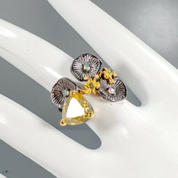 Citrine Artisan Pond Life Ring - Picture 4 of 8